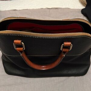 Dooney & Bourke Black pebble grain satchel